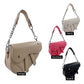 Faux Leather Mini Saddle Shoulder Crossbody Bag