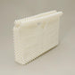 Pearl Beaded Open Top Clutch Bag