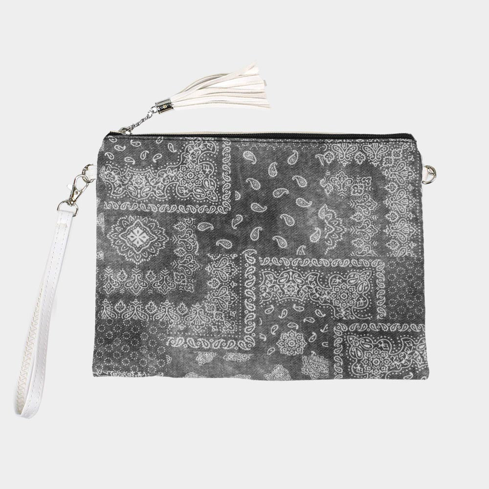 Bolso de mano/bandolera con estampado Paisley