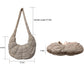 Quilted Puffer Croissant Cloud Crossbody Bag