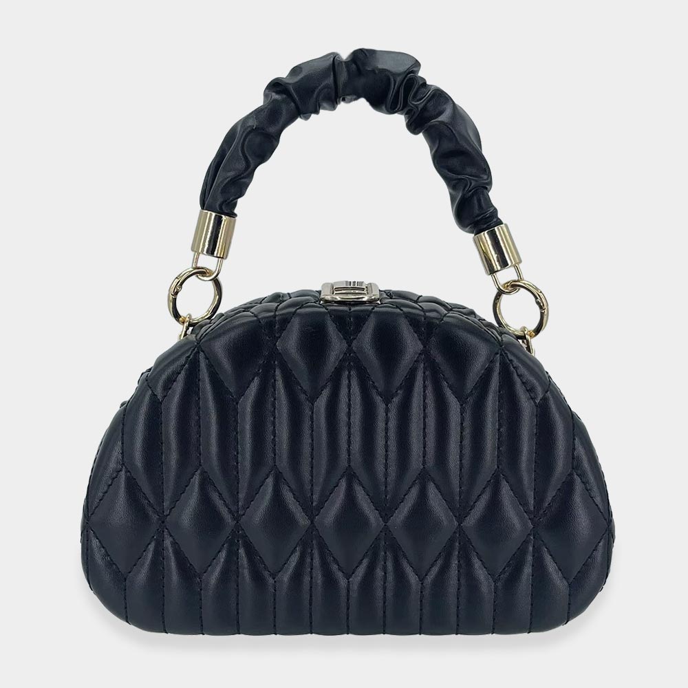 Quilted Solid Tote / Crossbody Bag