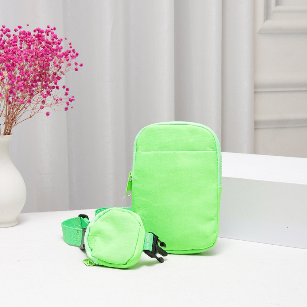 Women's Solid Nylon Sling Bag Crossbody