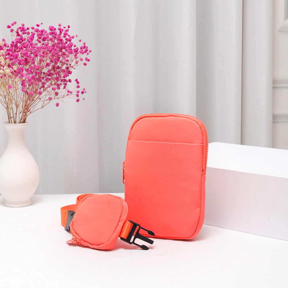 Women's Solid Nylon Sling Bag Crossbody