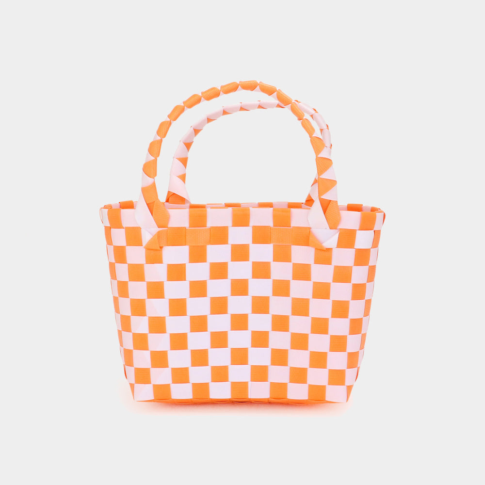 Basket Weave Mini Micro Tote Bag