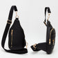 Faux Braided Leather Sling Bag