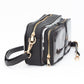 Dual Front Pocket Faux Leather Transparent Crossbody Bag
