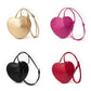 Faux Leather Heart Shaped Crossbody Bag
