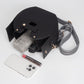 Faux Leather Functional Tumbler Crossbody Bucket Bag