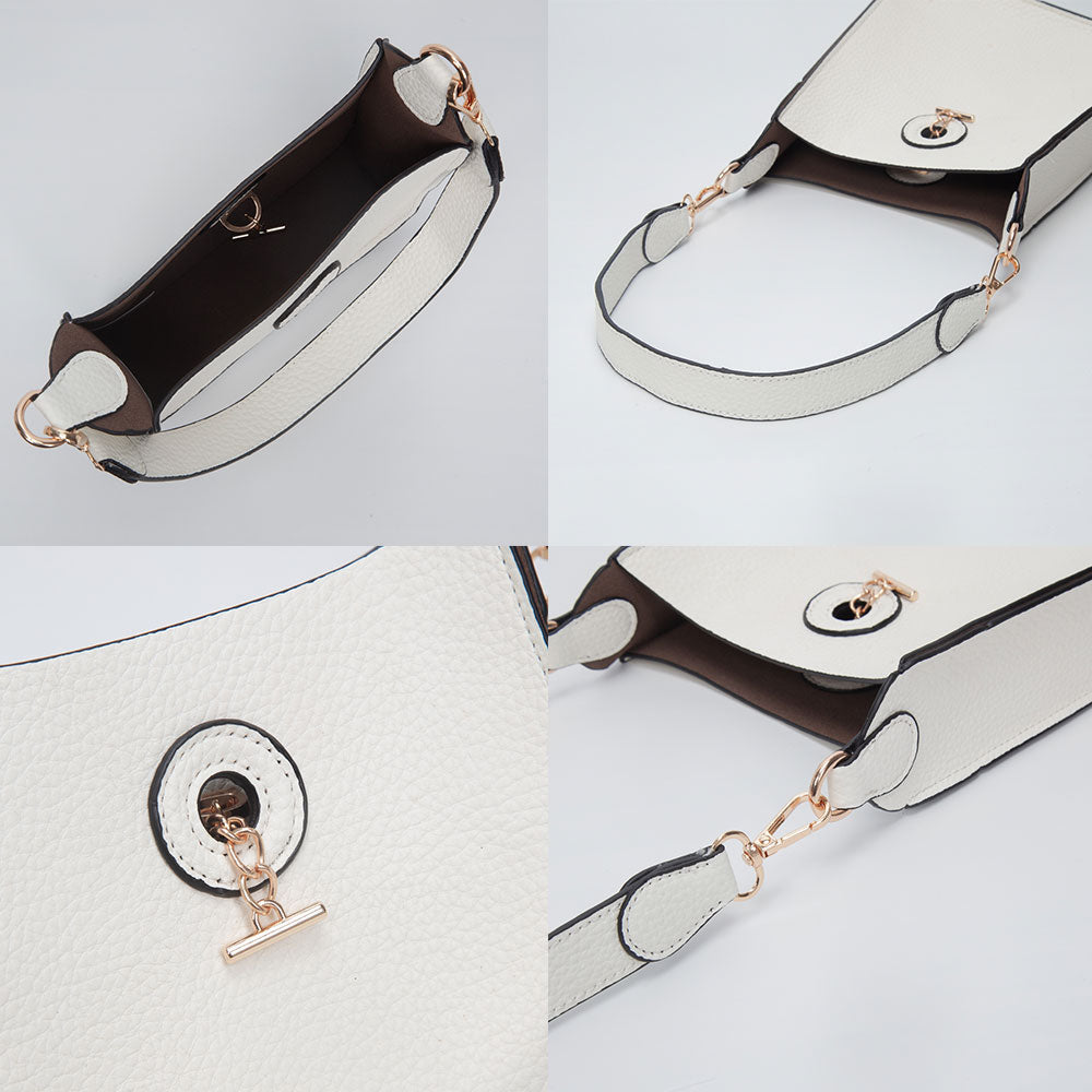 Faux Leather Chain Shoulder Mini Crossbody Bag
