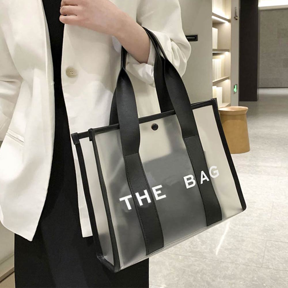 THE BAG Optic Transparent Structured Tote Crossbody Bag