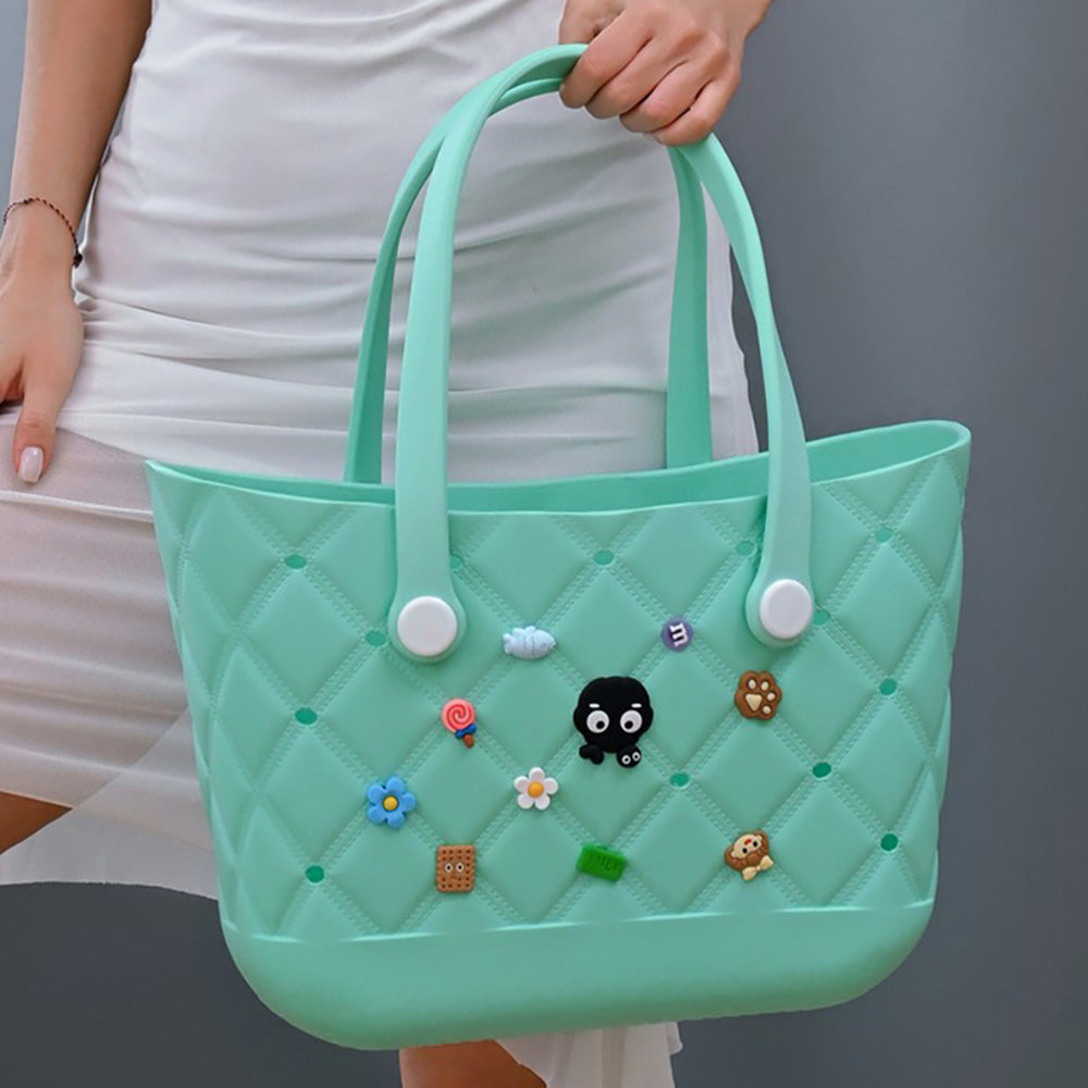 Trendy Silicone Personalized Charm Tote Bag
