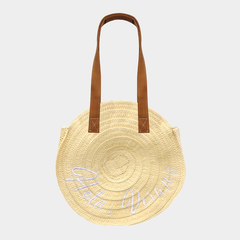 Hola, Verano Weaving Round Jute Shoulder Bag