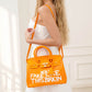 Faux Leather Graphic Message Statement Top Handle Satchel Handbag