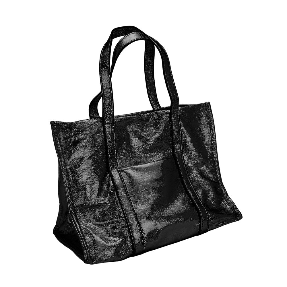 Metallic Top Handle Crossbody Bag