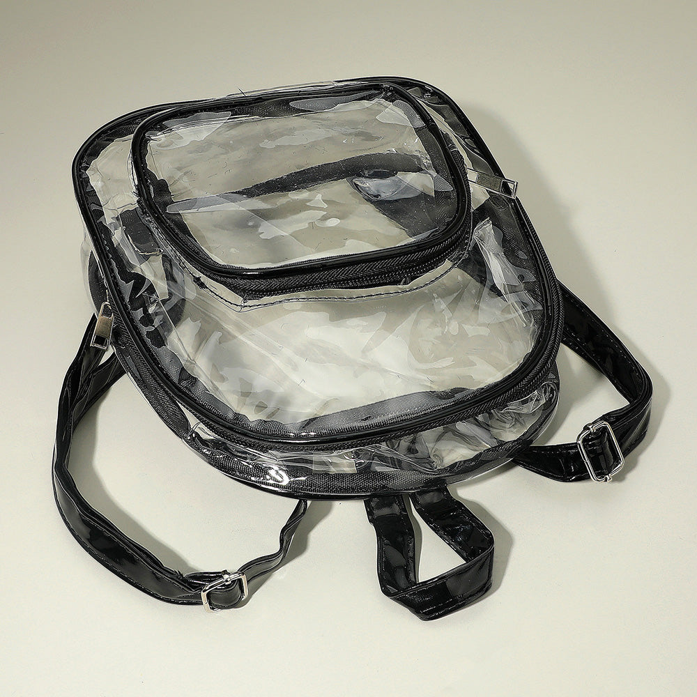 Front Pocket Transparent Backpack Bag