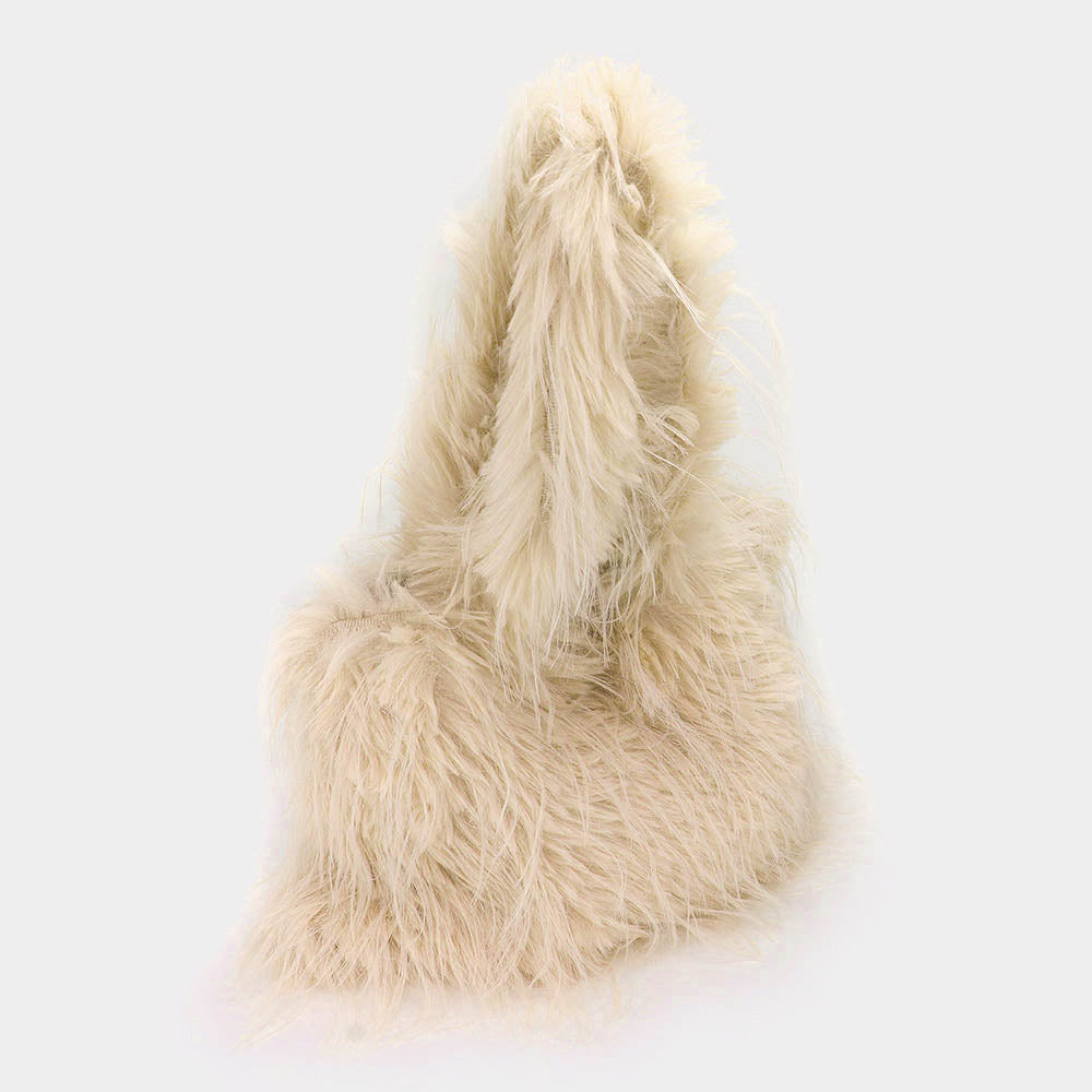 Bolso tote de piel sintética peluda