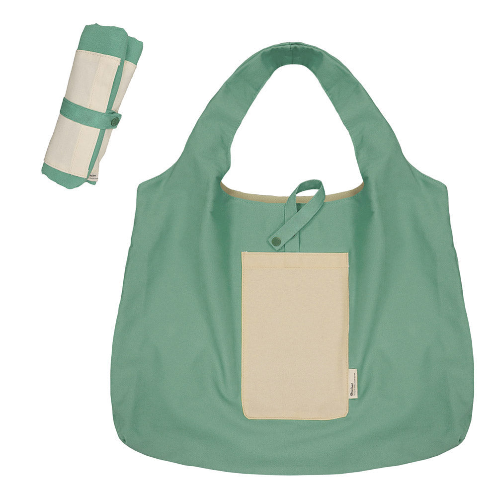 Foldable Two Tone Big Tote Bag