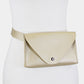 Faux Leather Solid Envelope Fanny Pack