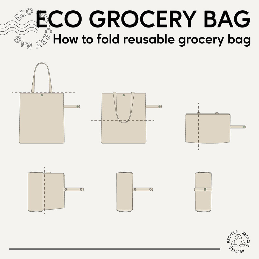PLASTIC BAGS ARE... Message Printed Foldable Eco Bag