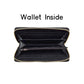 2PCS - Honey Bee Accented Color Block Faux Leather Tote Bag Wallet Set