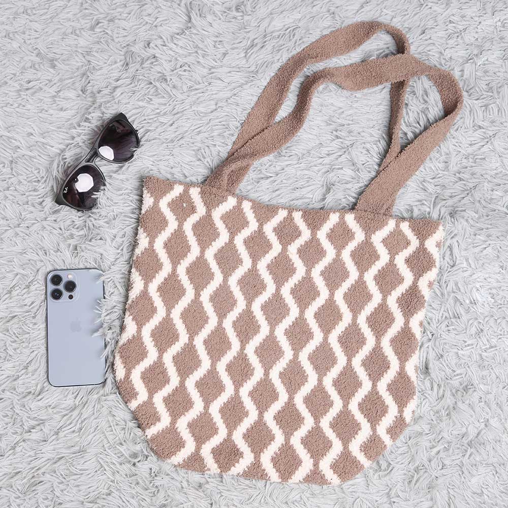 Chevron Knit Tote Bag