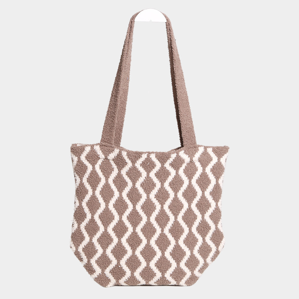 Chevron Knit Tote Bag