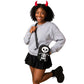 Bonito bolso cruzado de piel sintética con esqueleto para Halloween
