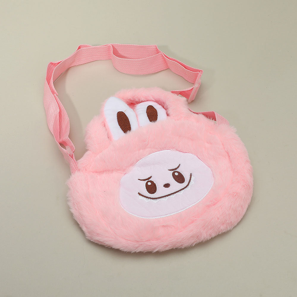 Mini bolso cruzado con asa superior de conejito monstruo de peluche para niños