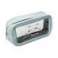 Meow Cat Face Printed Transparent Travel Cosmetic Pouch Bag