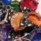 PENN STATE GAME DAY Football Helmet Sequin Seed Beaded Knot Keychain Mini Pouch Bag