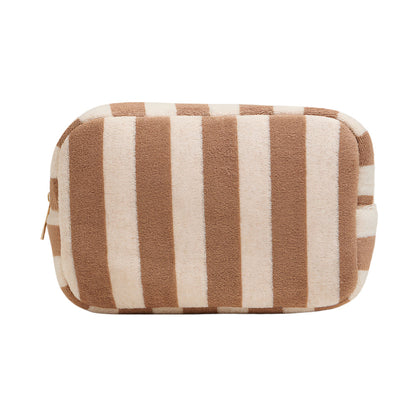 Striped Pattern Cosmetic Pouch Bag