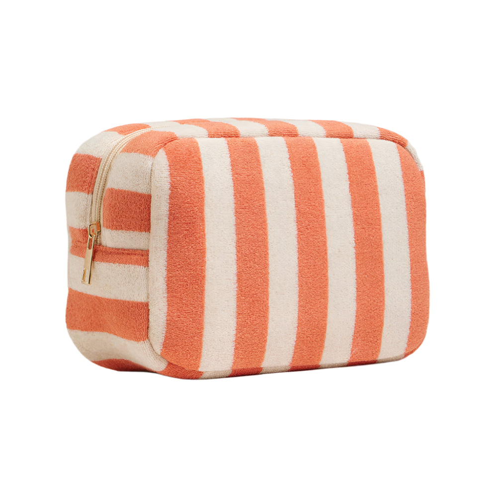 Striped Pattern Cosmetic Pouch Bag