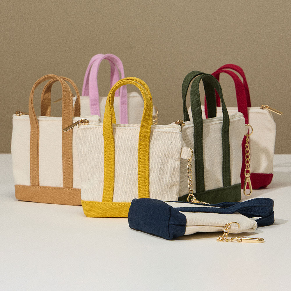 Mini Canvas Pouch Bag Charm