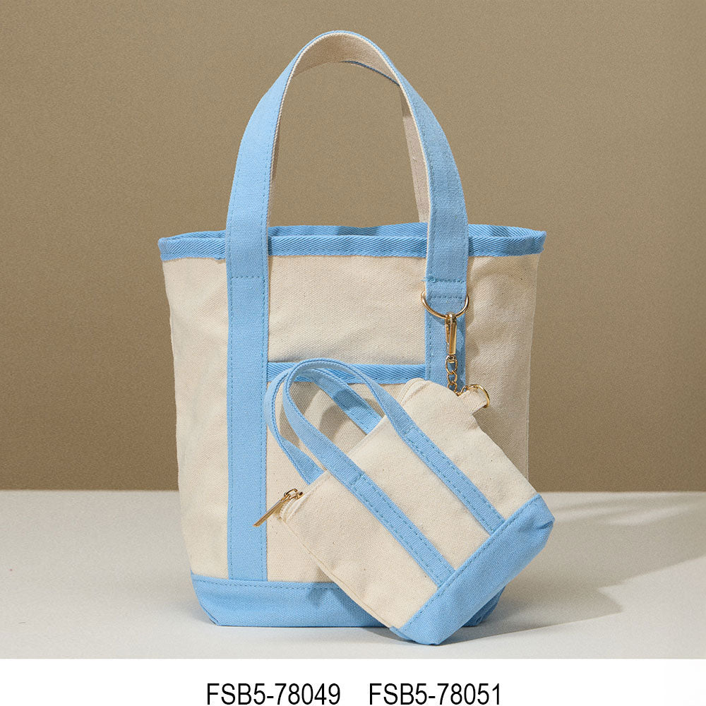 Mini Canvas Pouch Bag Charm
