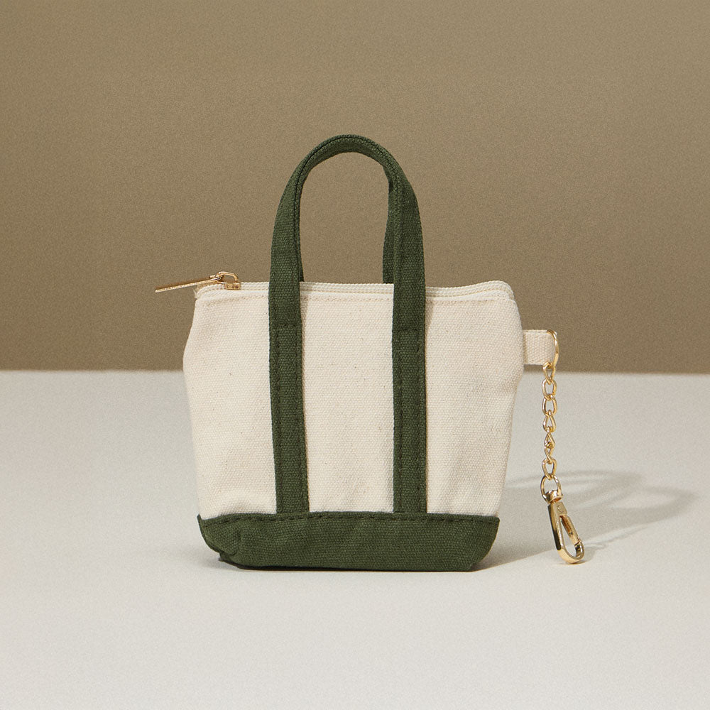 Mini Canvas Pouch Bag Charm