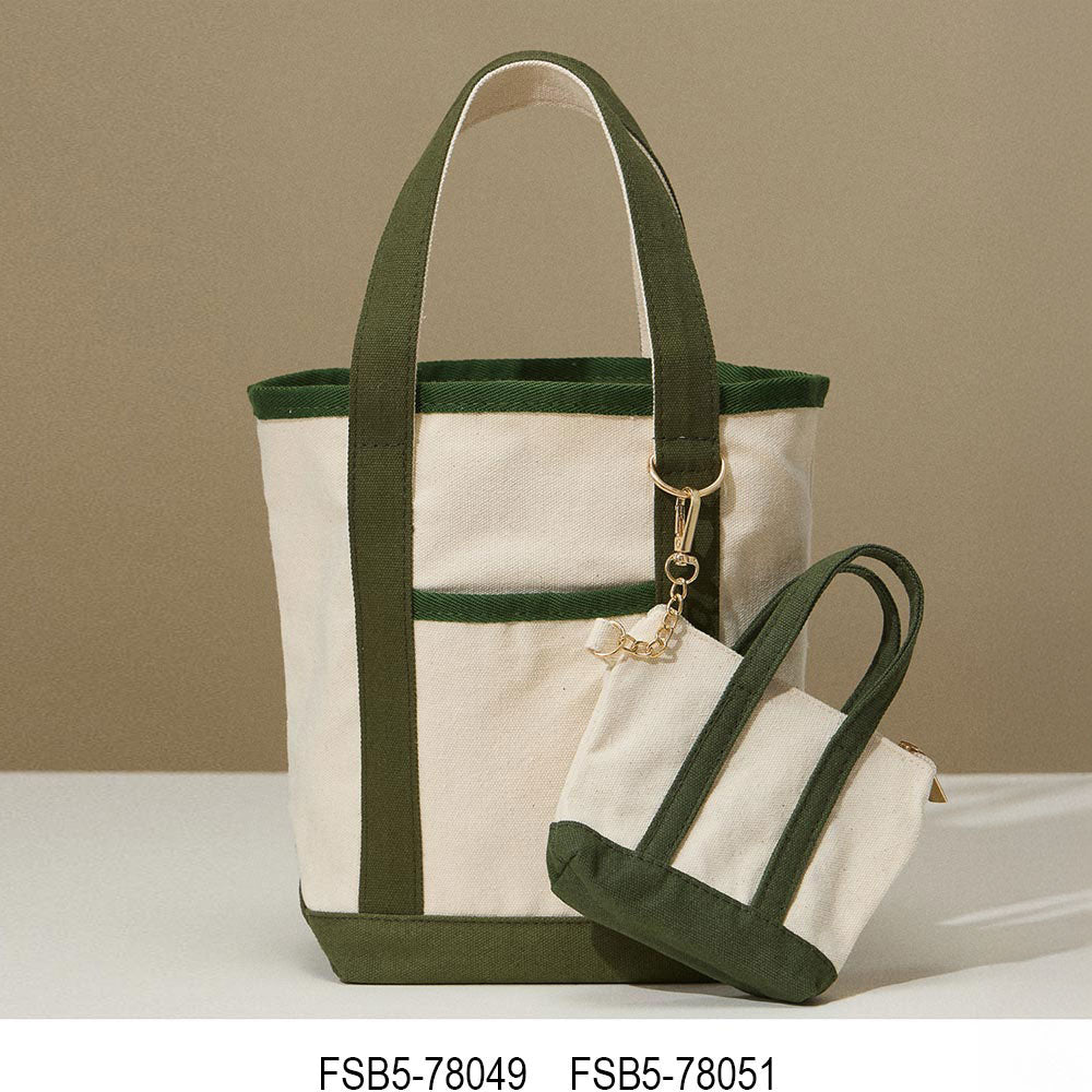 Mini Canvas Pouch Bag Charm