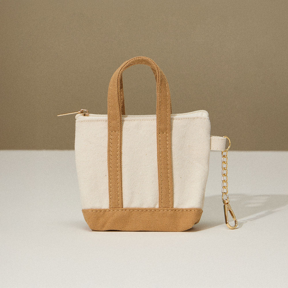 Mini Canvas Pouch Bag Charm
