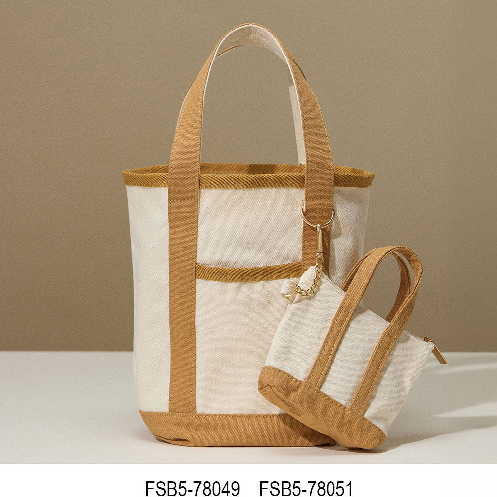 Mini Canvas Pouch Bag Charm