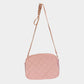 Faux Leather Quilted Crossbody Bag
