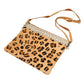 Leopard Patterned Genuine Leather Crossbody Bag