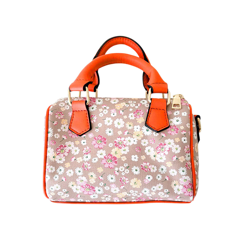 Flower Patterned Tote / Crossbody Bag