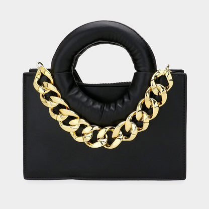 2 In 1 Faux Leather Solid Tote and Crossbody Bag Set