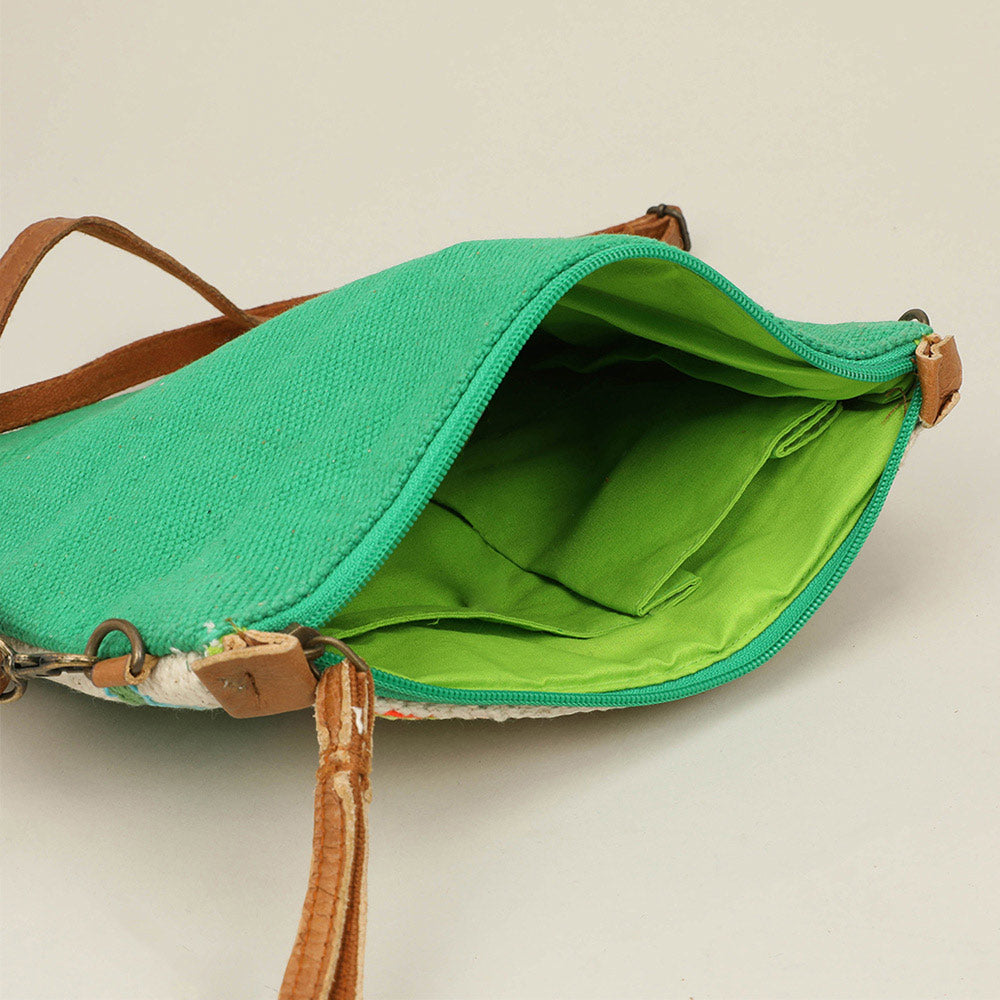 Boho Geometric Pattern Embroidered Crossbody Bag / Clutch Bag