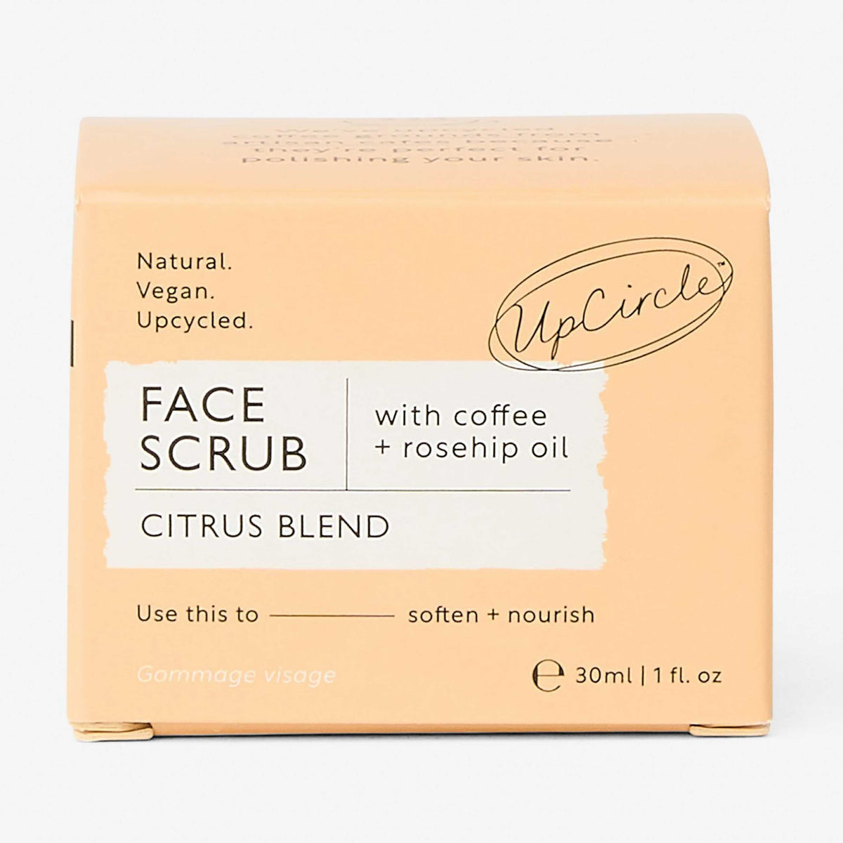 Exfoliante facial natural – Mezcla de cítricos – Tamaño de viaje
