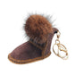 Faux Fur Pom Pom Boot Bag Charm
