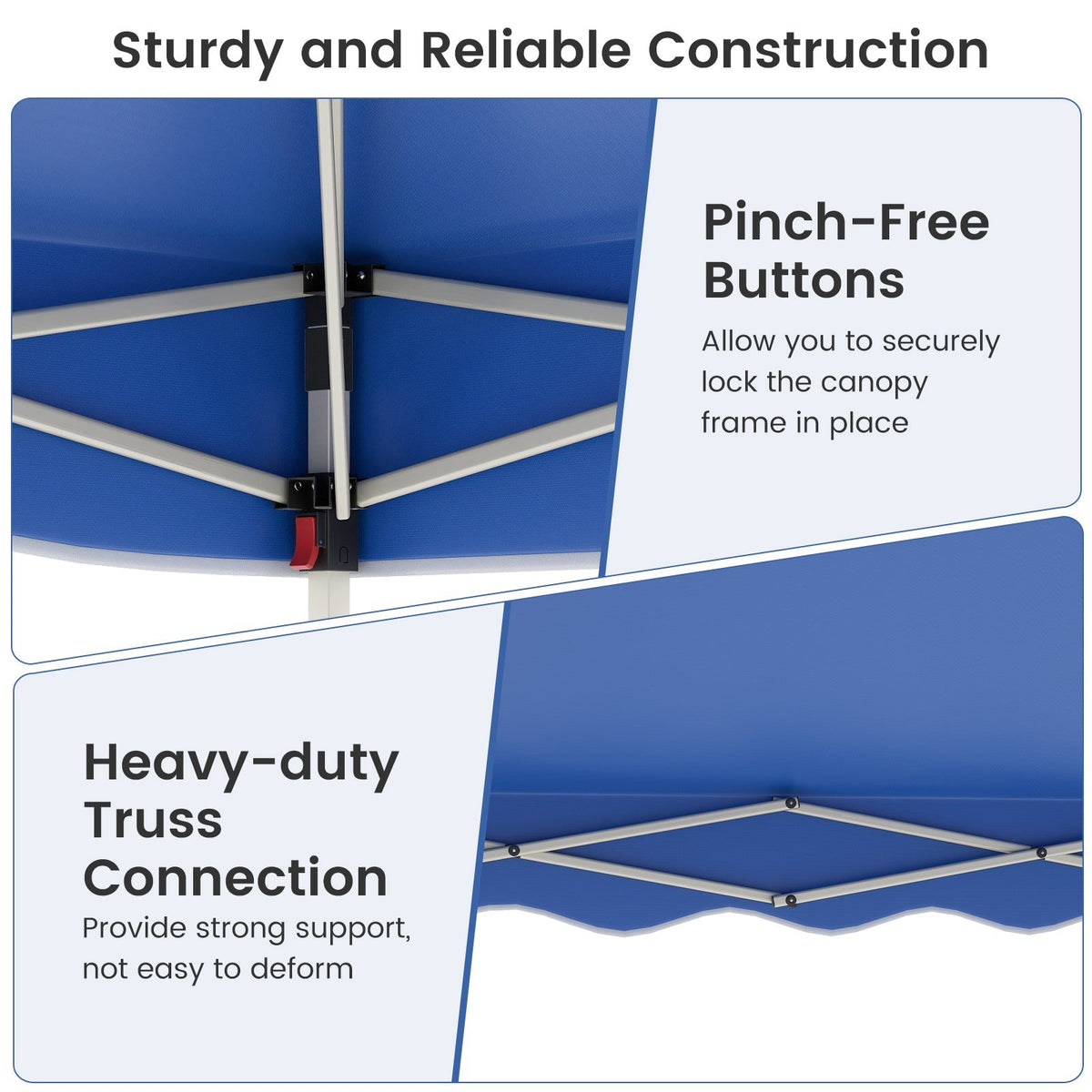 Foldable 10 X 10 Feet Pop up Canopy Tent with Wheeled Bag
