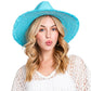 Frayed Solid Straw Sun Hat
