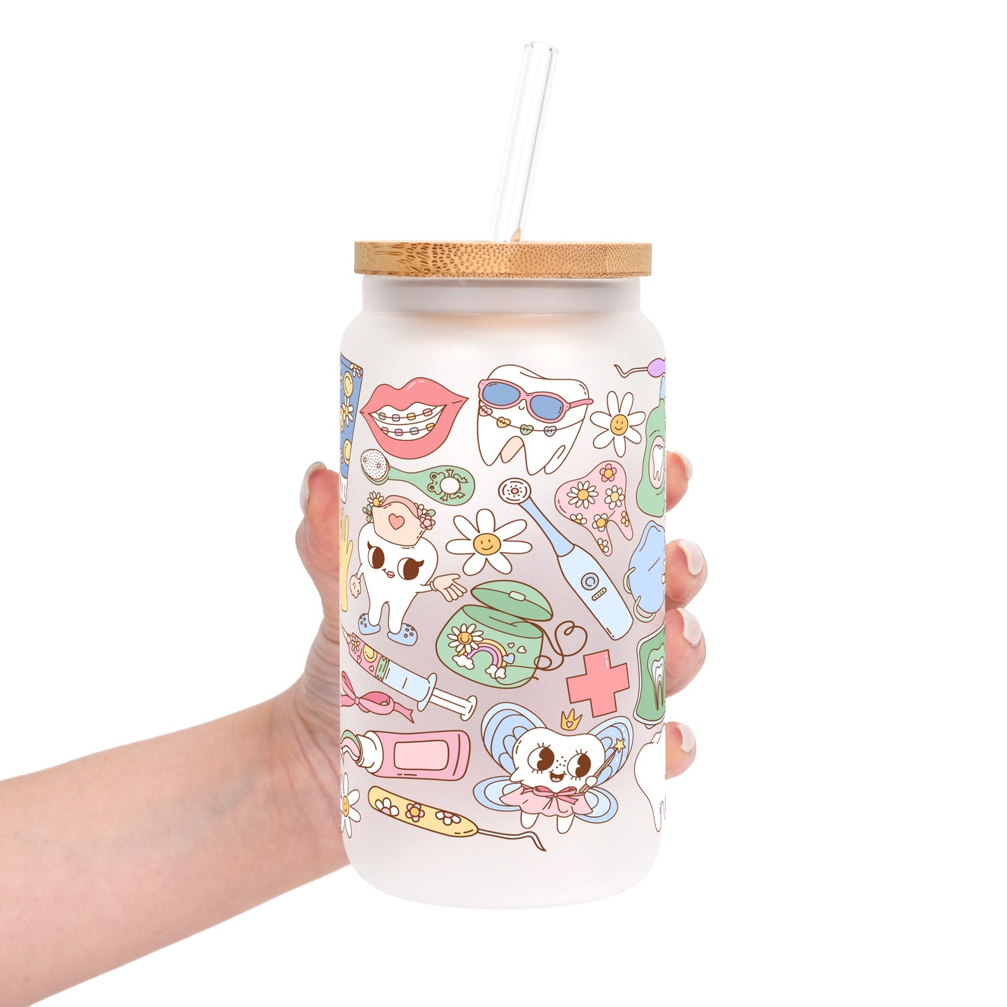 Groovy Dental Glass Cups
