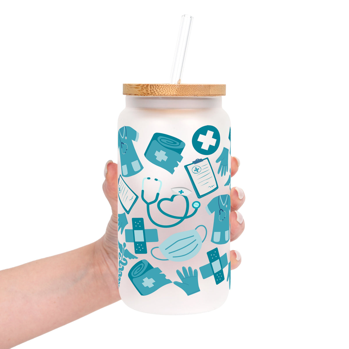 Blue Medical Glass Cups
