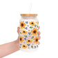 Sunflower With Bees Glass Cups
